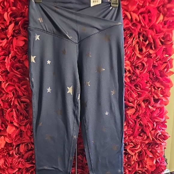 Jenni NWT Women's Medium Navy Blue Active Pants With Star Detail - Picture 4 of 8